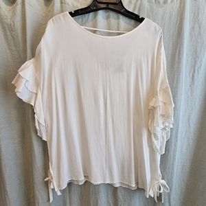 Express flounce sleeve blouse